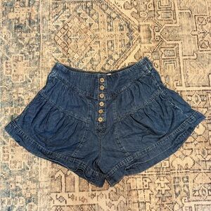 Free People We the Free Fleur Denim Shorts Small